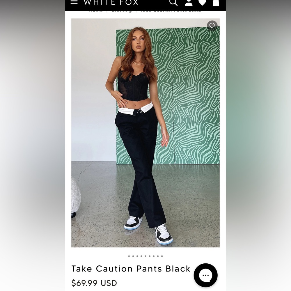 Take Caution Pants Black